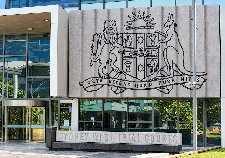 Entrance to the Sydney West Trial Courts in Parramatta