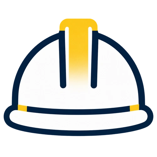 Workplace safety helmet icon
